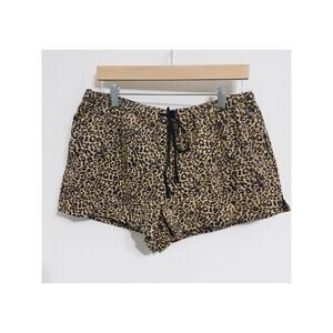 Zara leopard print shorts sz L Y2K revival coquette layering animal print